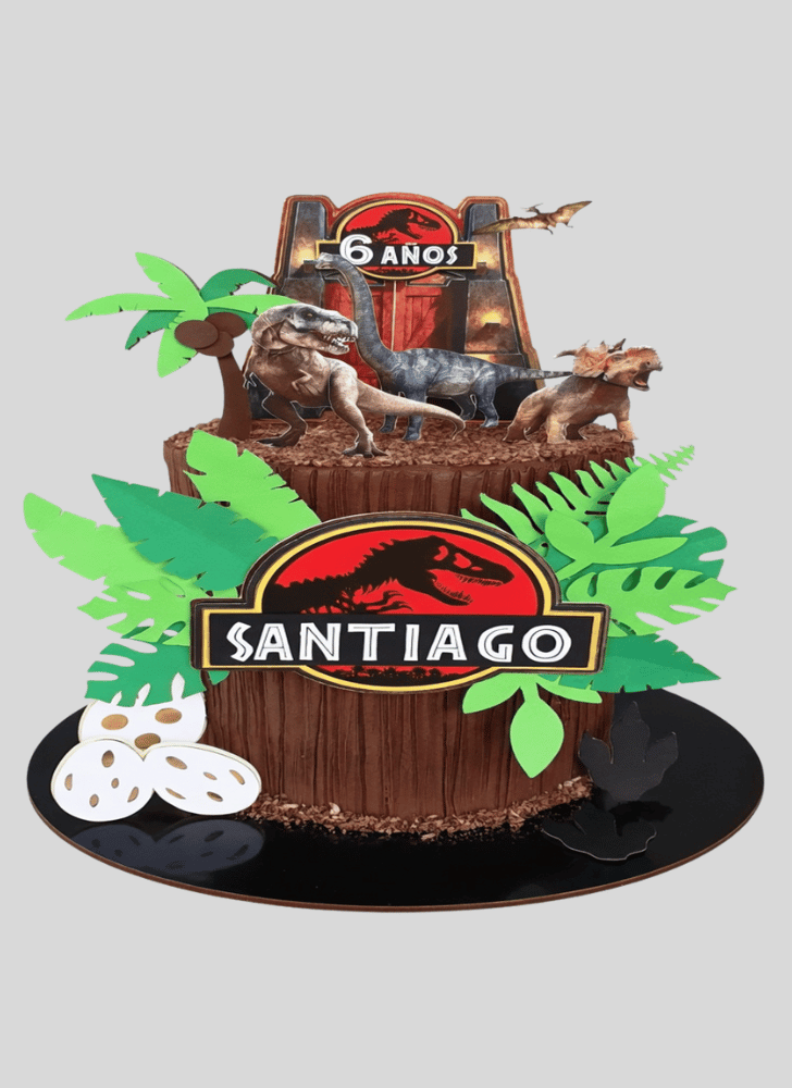 Good Looking Jurassic Park Cake