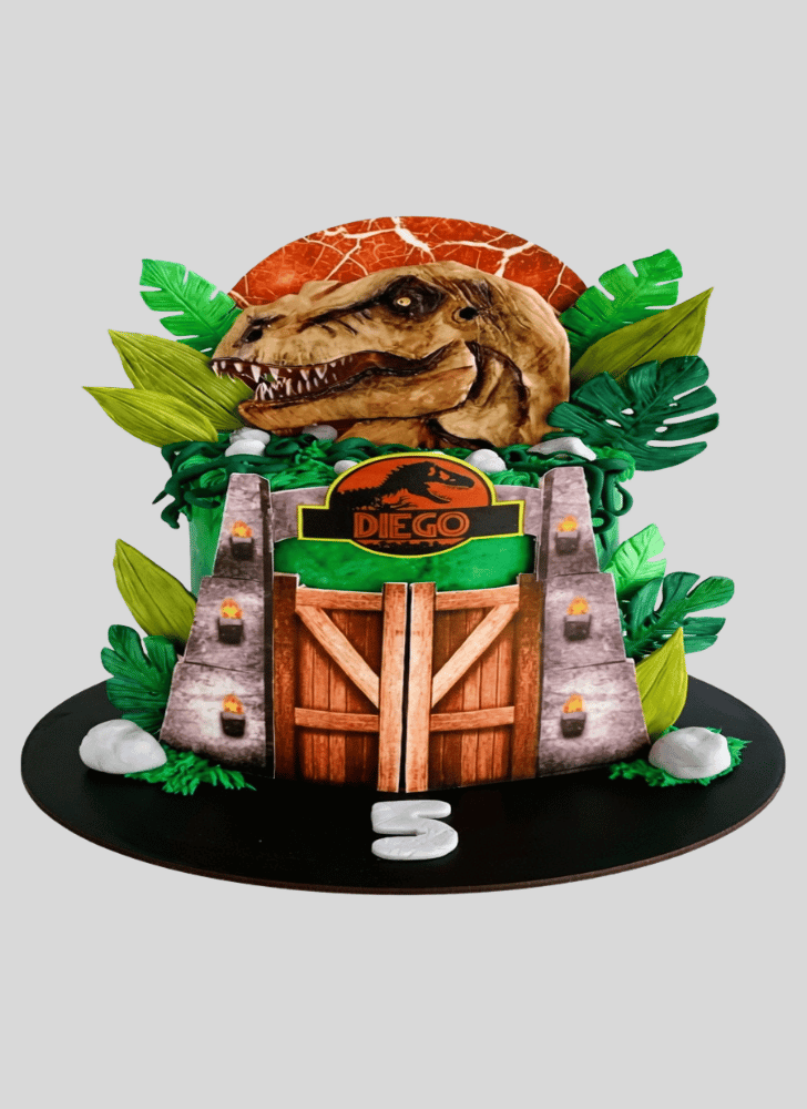 Graceful Jurassic Park Cake