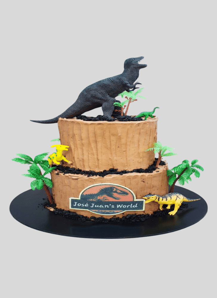 Handsome Jurassic Park Cake