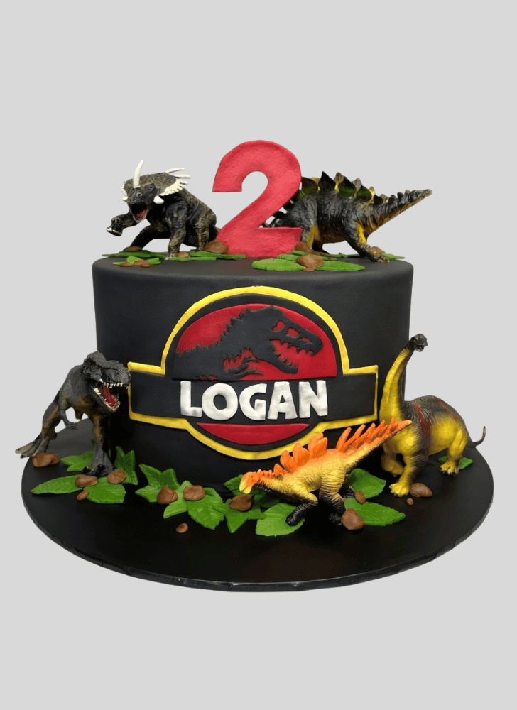 Magnetic Jurassic Park Cake