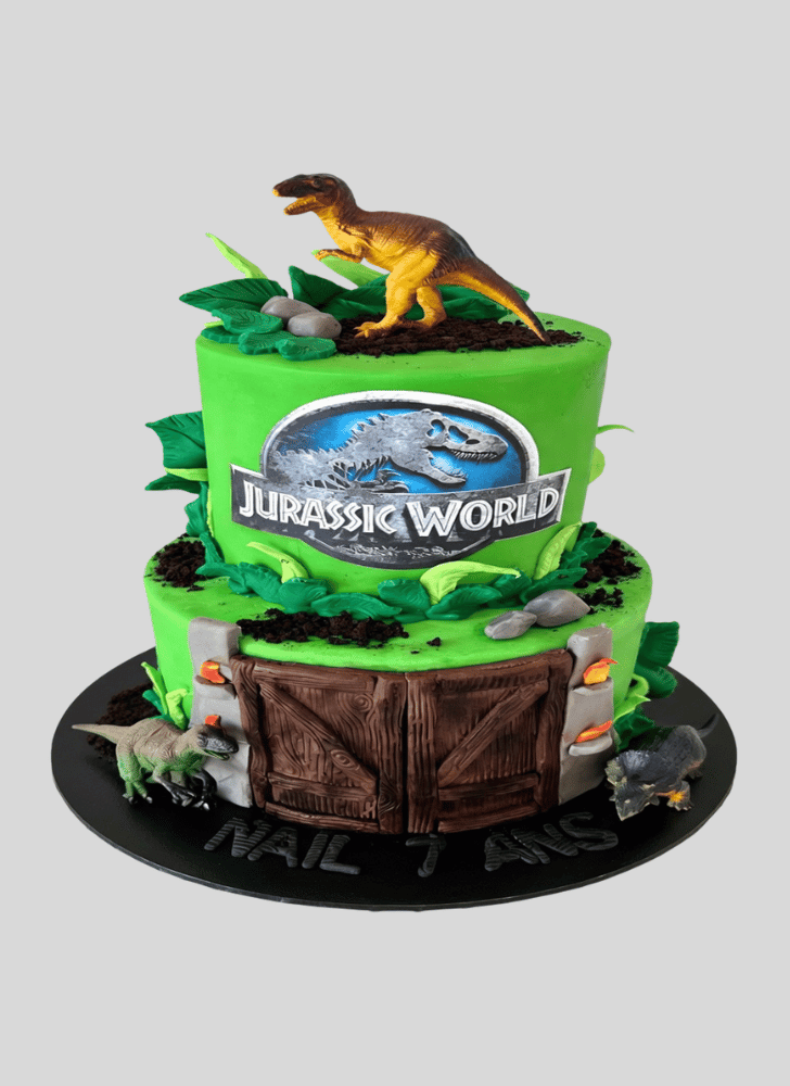 Pretty Jurassic Park Cake