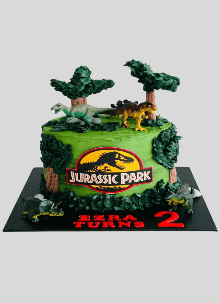 Wonderful Jurassic Park Cake Design