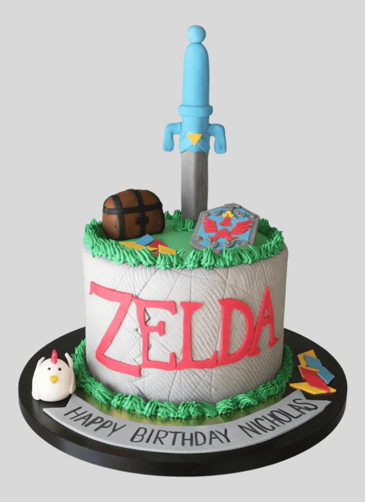 Delicate Legend of Zelda Cake