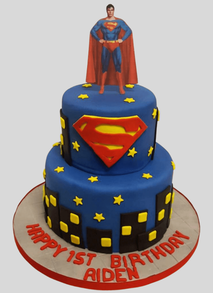 Classy Man of Steel Cake