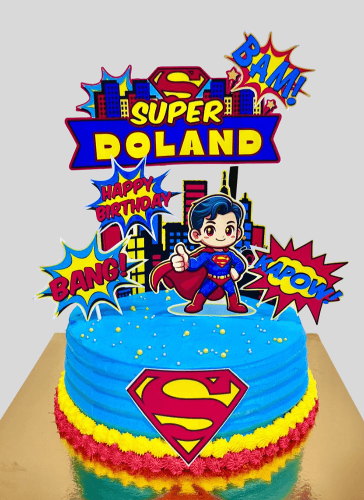 Lovely Man of Steel Cake Design