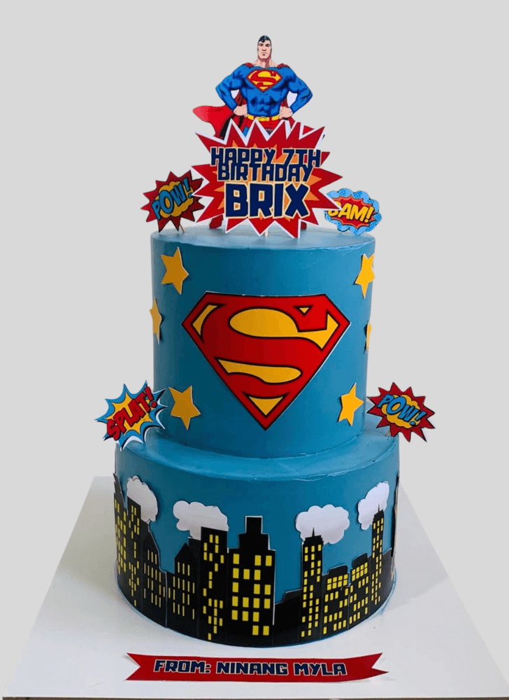 Radiant Man of Steel Cake