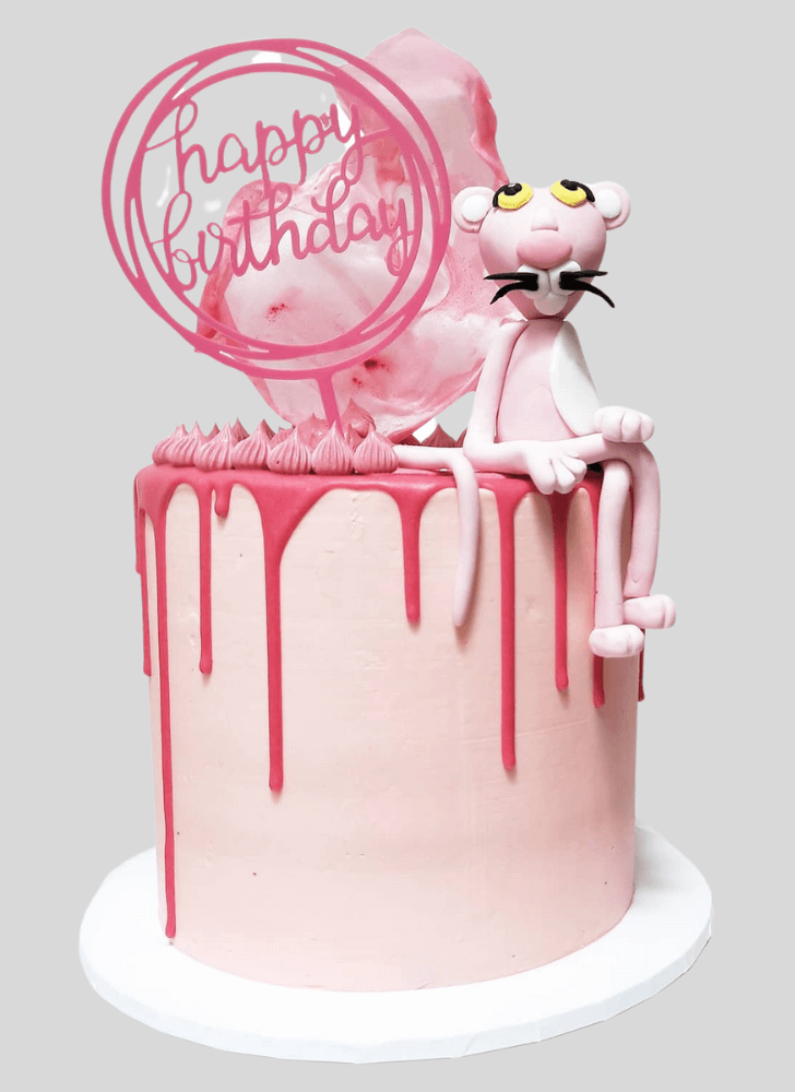 Inviting Pink Panther Cake