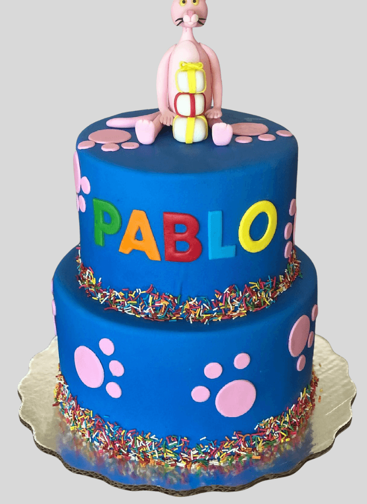 Shapely Pink Panther Cake