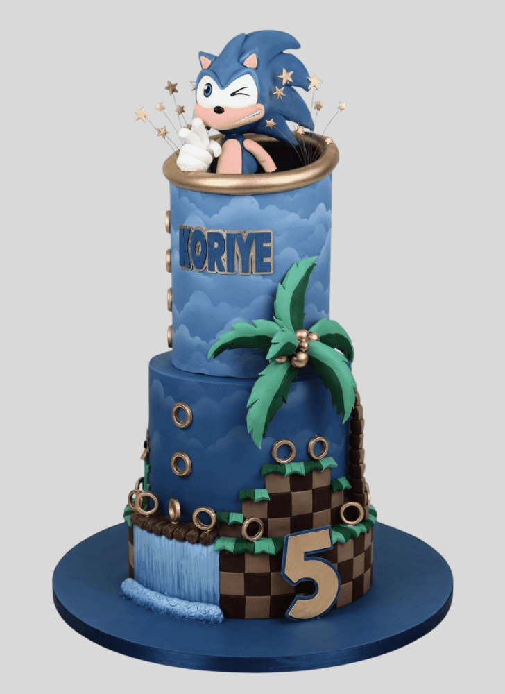 Adorable Sonic the Hedgehog Cake