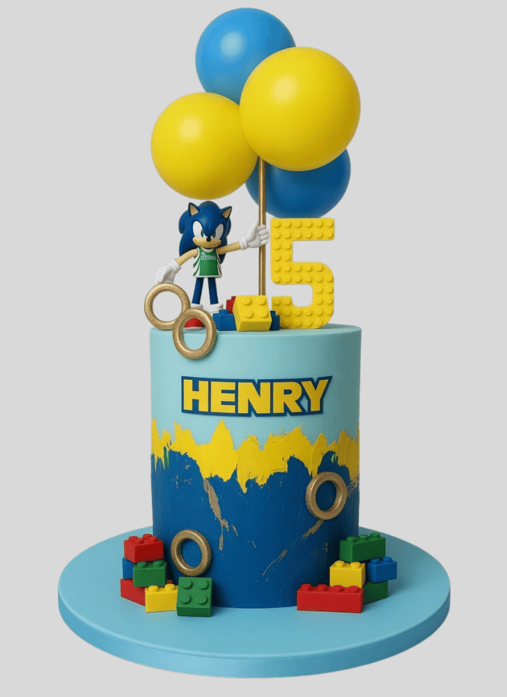 Alluring Sonic the Hedgehog Cake