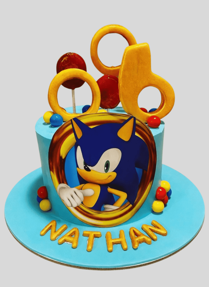 Angelic Sonic the Hedgehog Cake