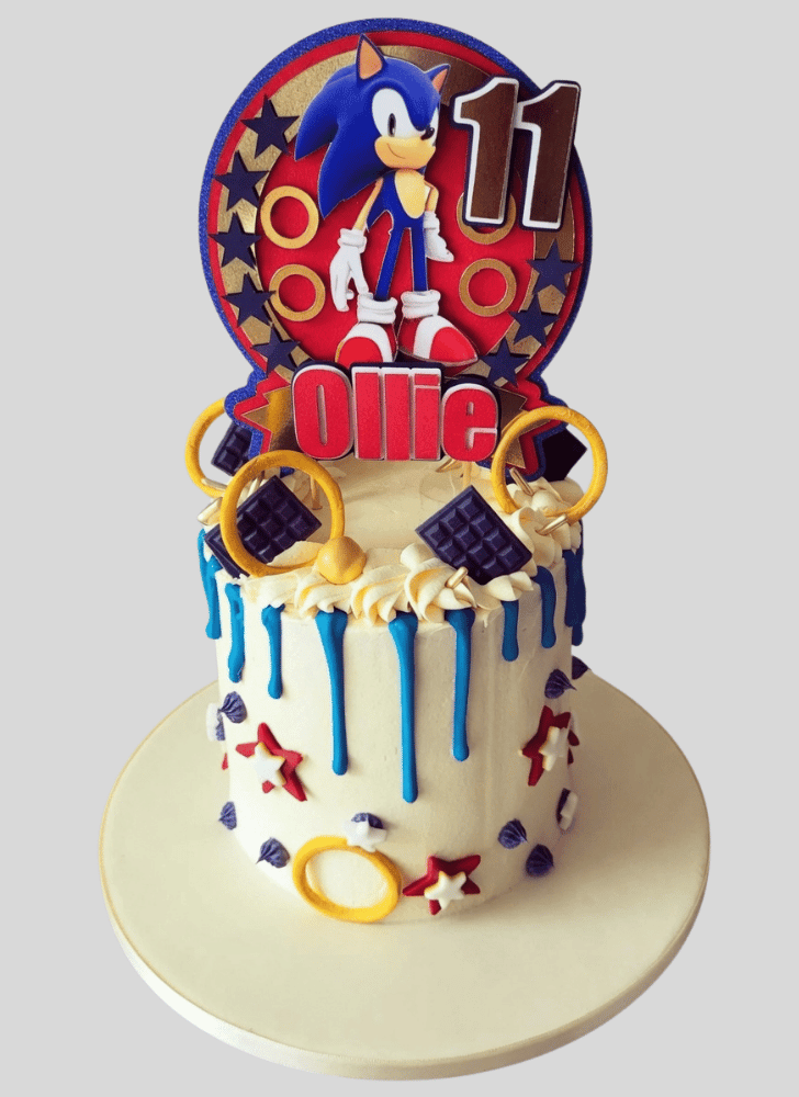 Appealing Sonic the Hedgehog Cake