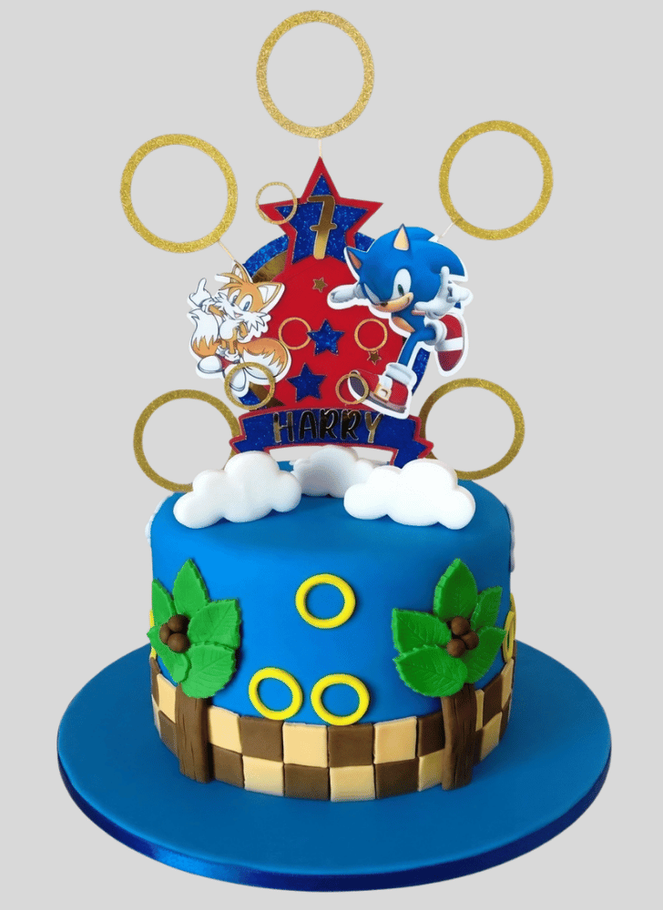 Beauteous Sonic the Hedgehog Cake