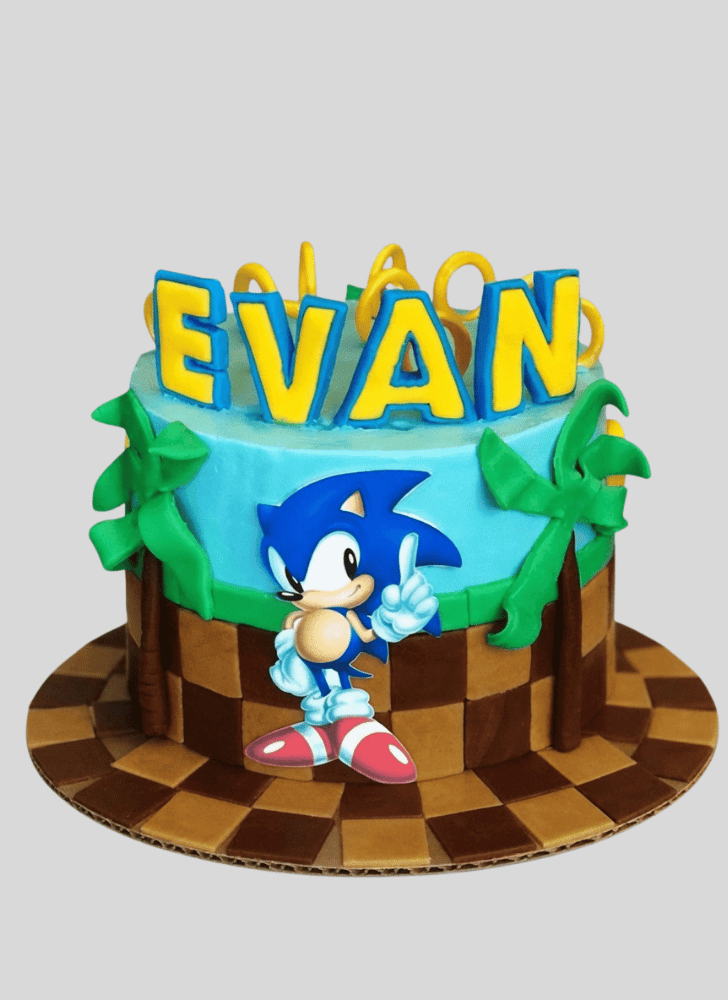 Charming Sonic the Hedgehog Cake