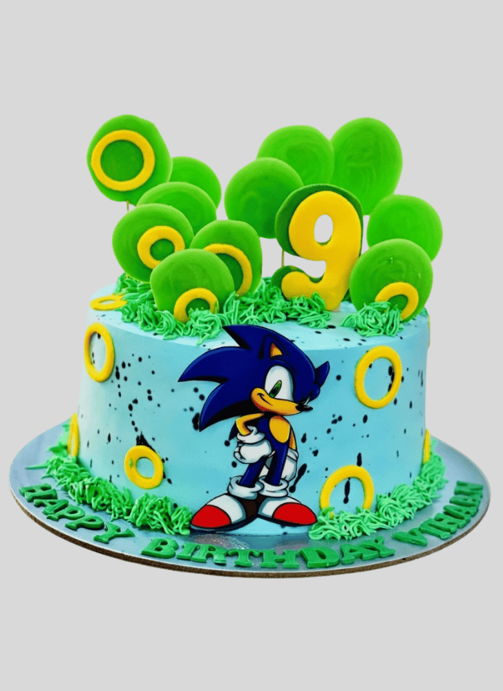 Dazzling Sonic the Hedgehog Cake