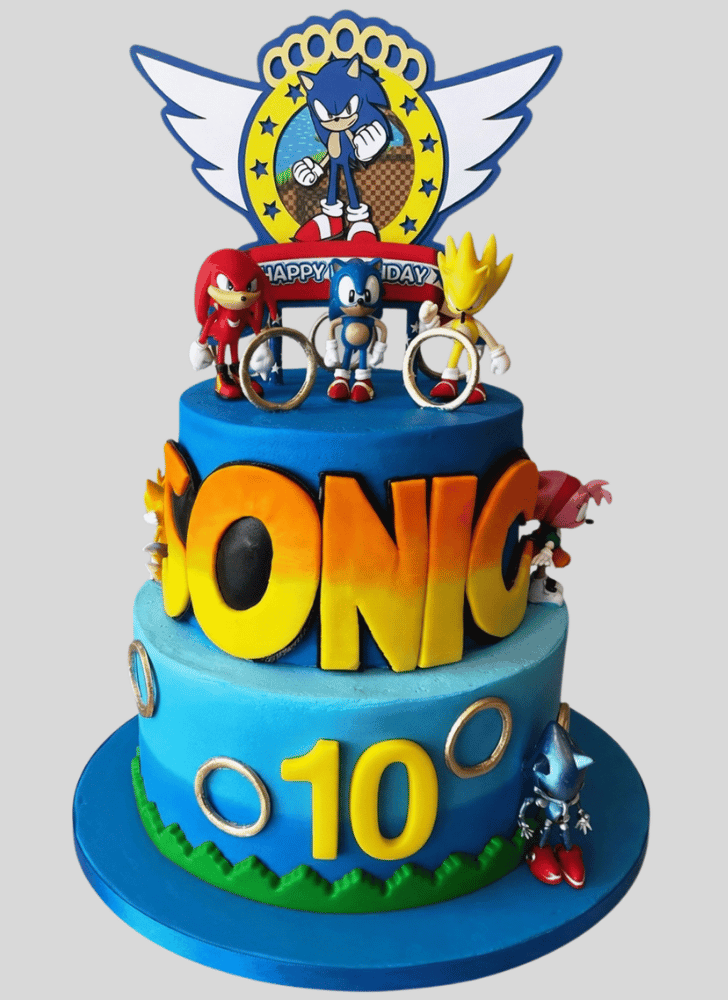 Delightful Sonic the Hedgehog Cake