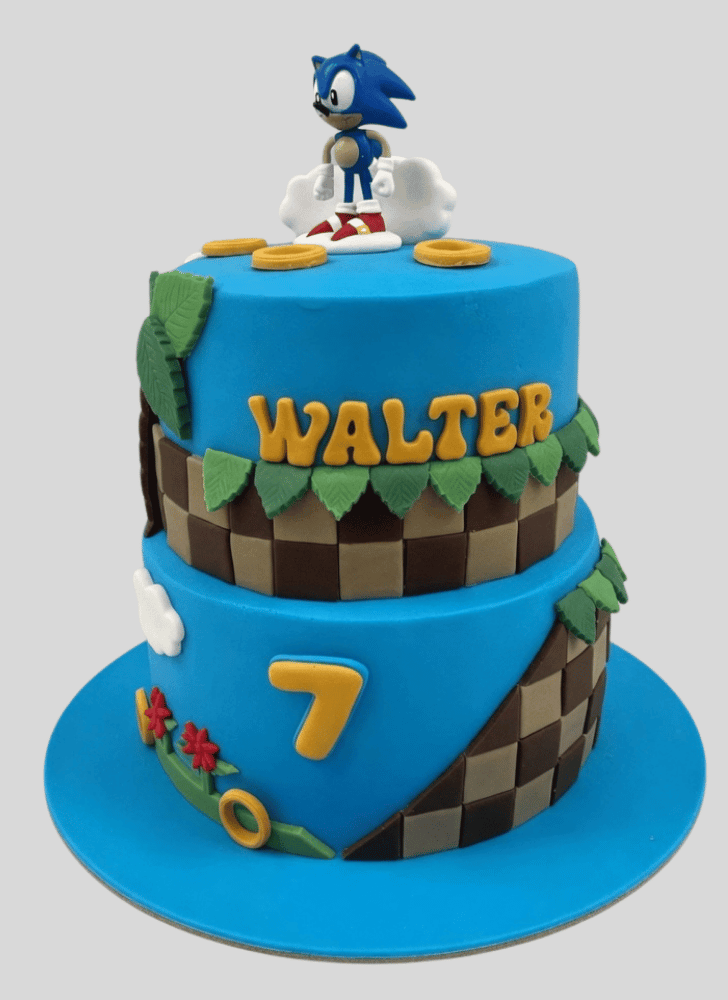 Nice Sonic the Hedgehog Cake