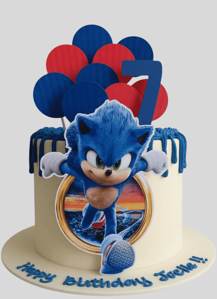 Pleasing Sonic the Hedgehog Cake