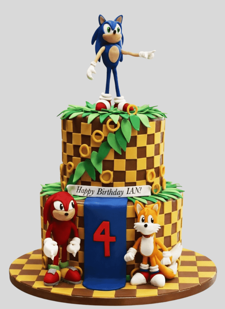 Refined Sonic the Hedgehog Cake