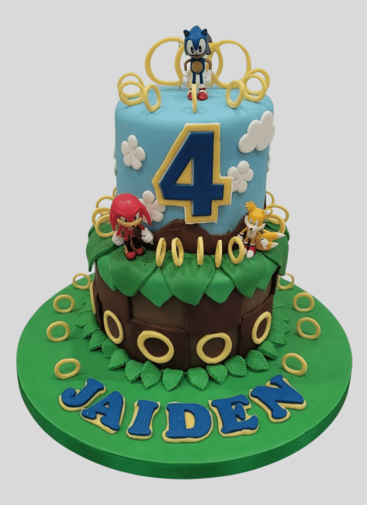 Shapely Sonic the Hedgehog Cake