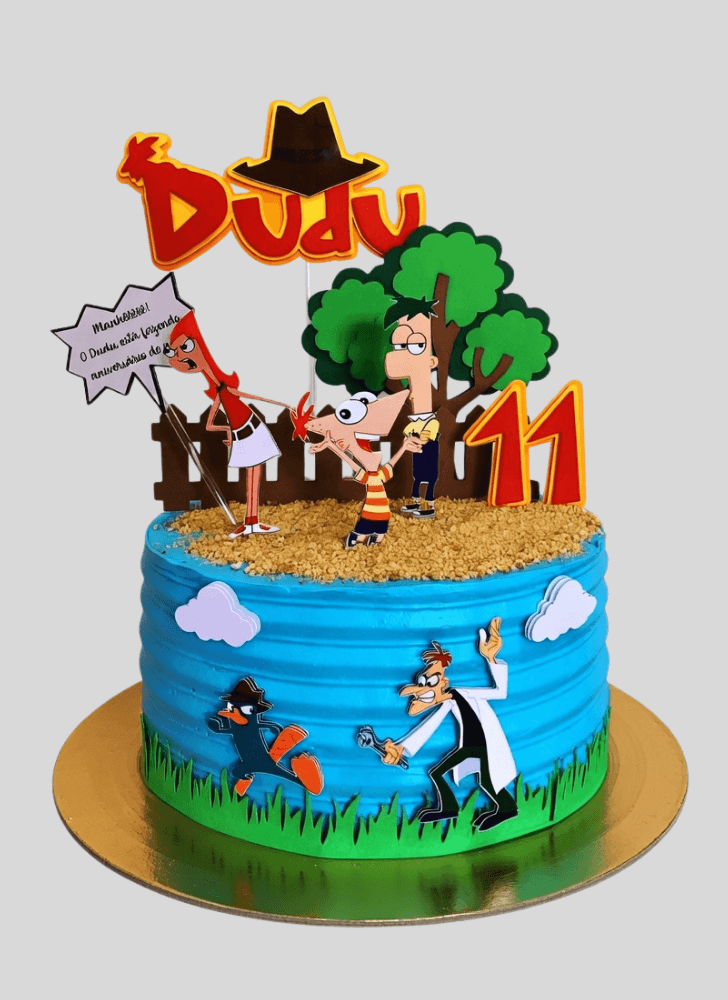 Beauteous Phineas and Ferb Cake