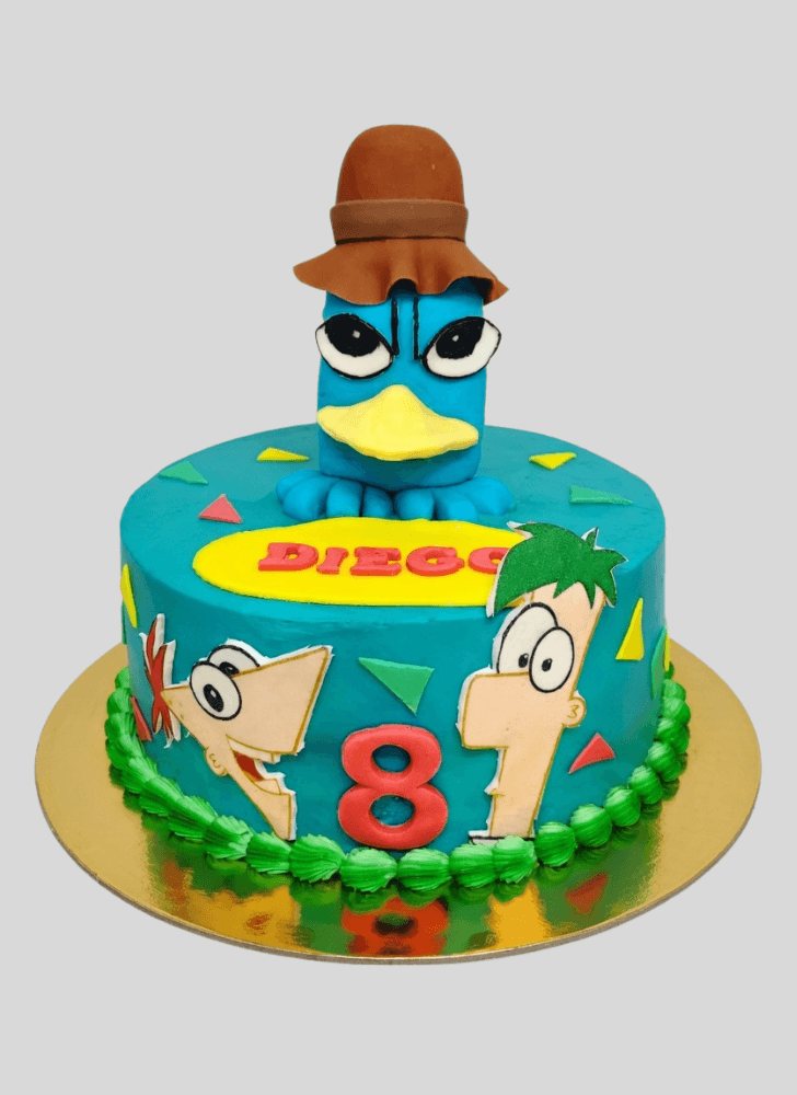 Charming Phineas and Ferb Cake