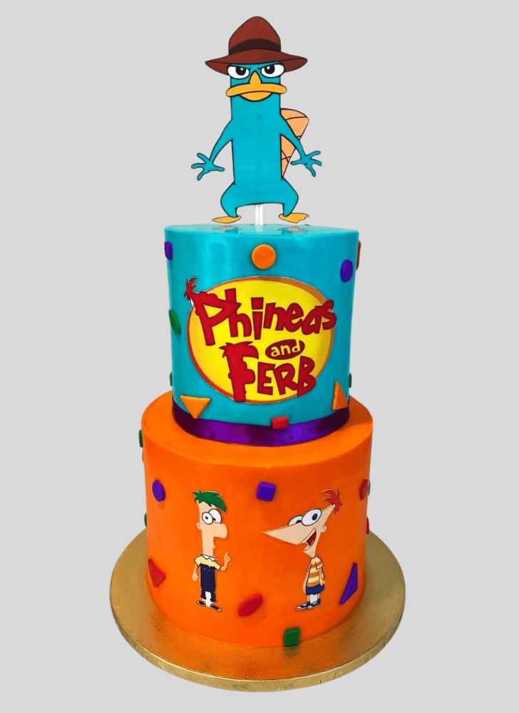 Cute Phineas and Ferb Cake