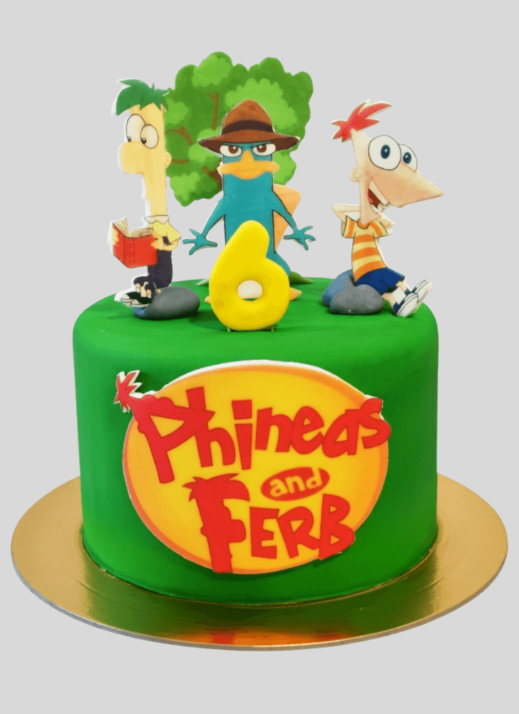 Dazzling Phineas and Ferb Cake