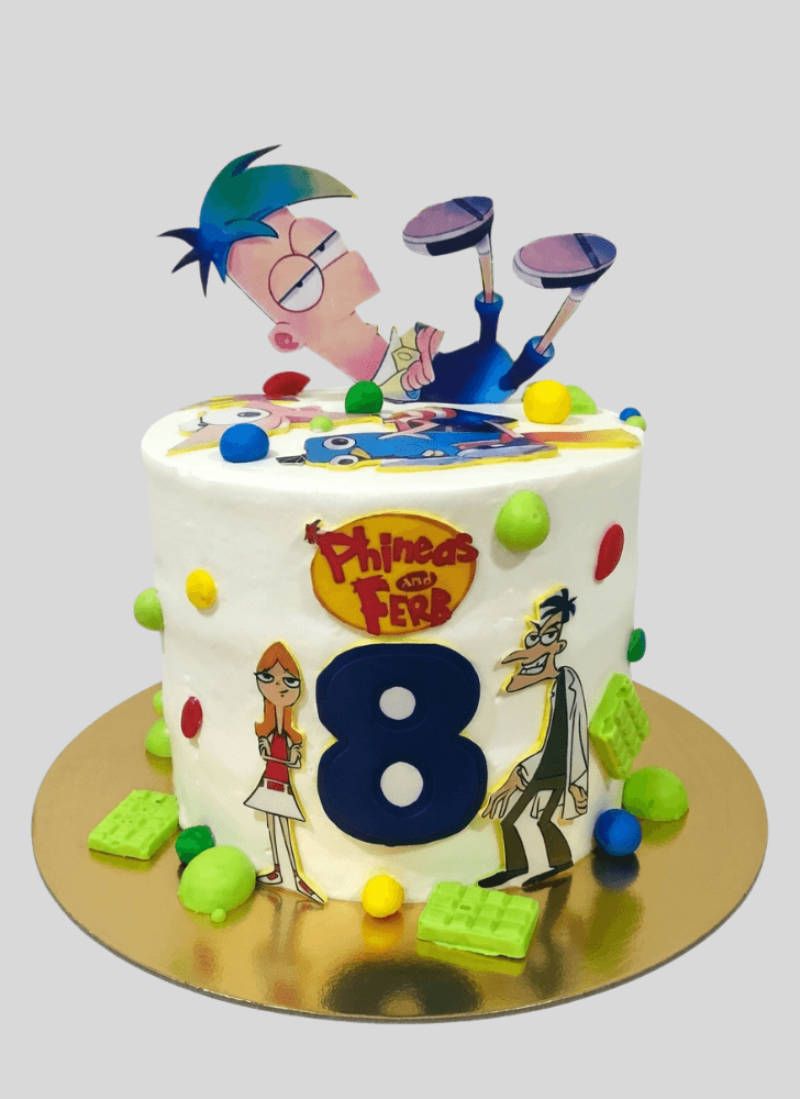 Delicate Phineas and Ferb Cake