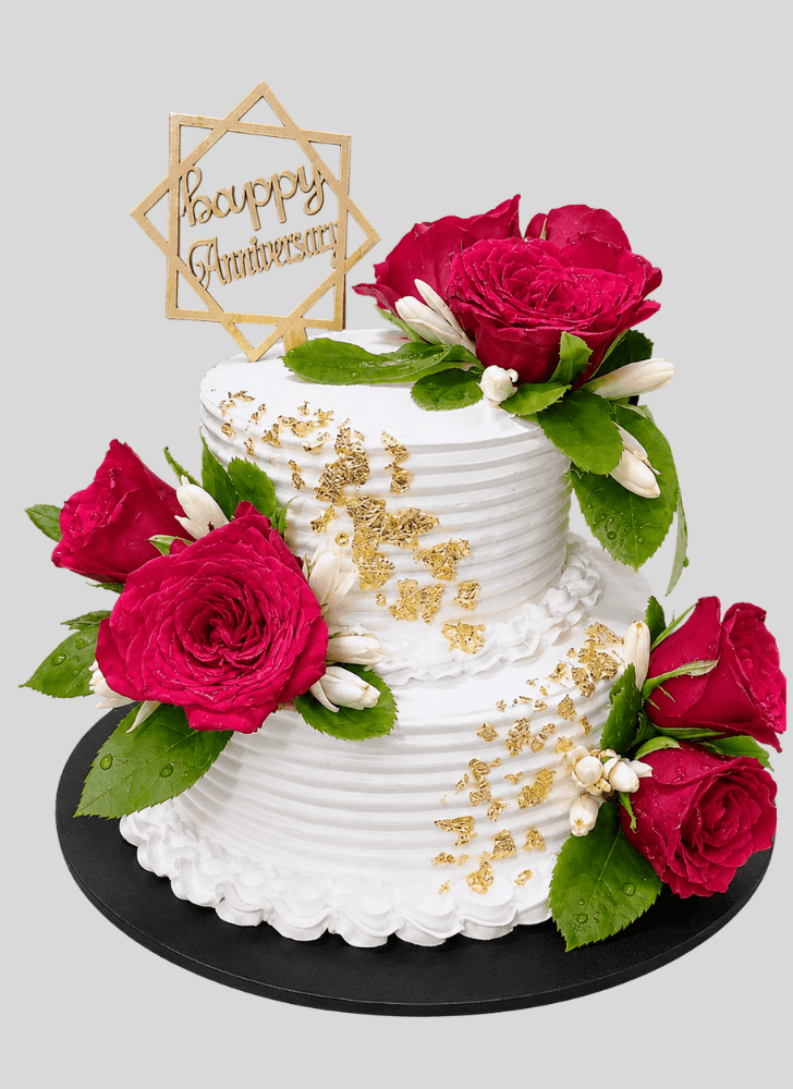 Captivating Red Rose Cake