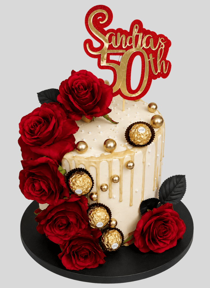 Classy Red Rose Cake