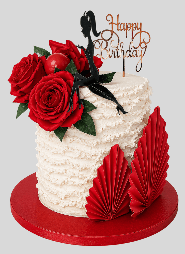 Cute Red Rose Cake