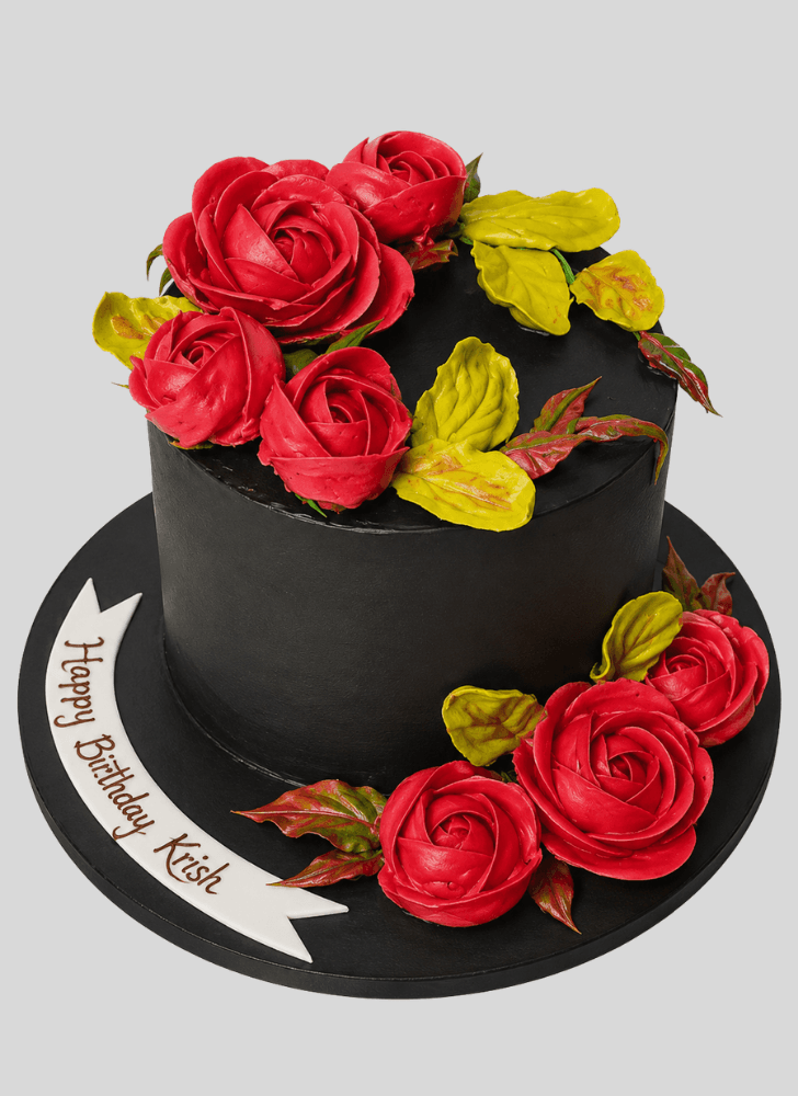 Delightful Red Rose Cake