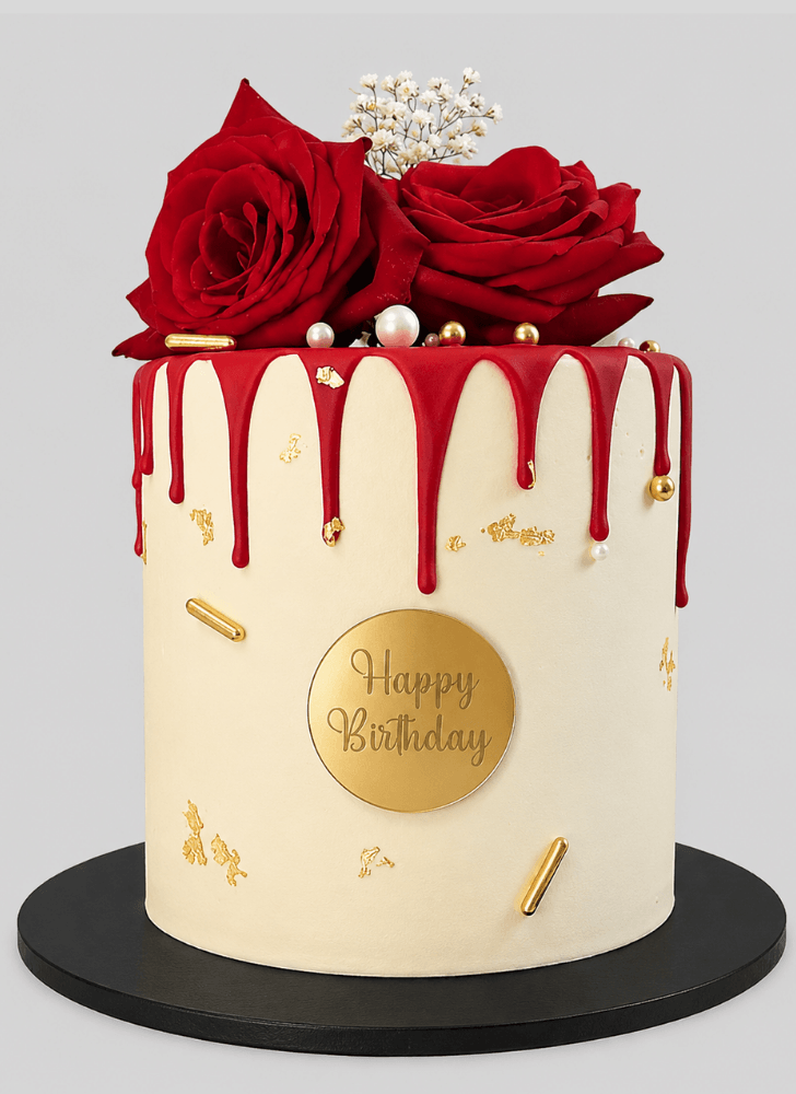 Divine Red Rose Cake