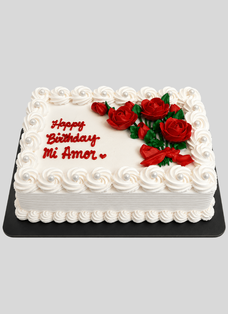 Enthralling Red Rose Cake
