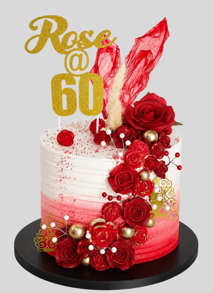 Enticing Red Rose Cake