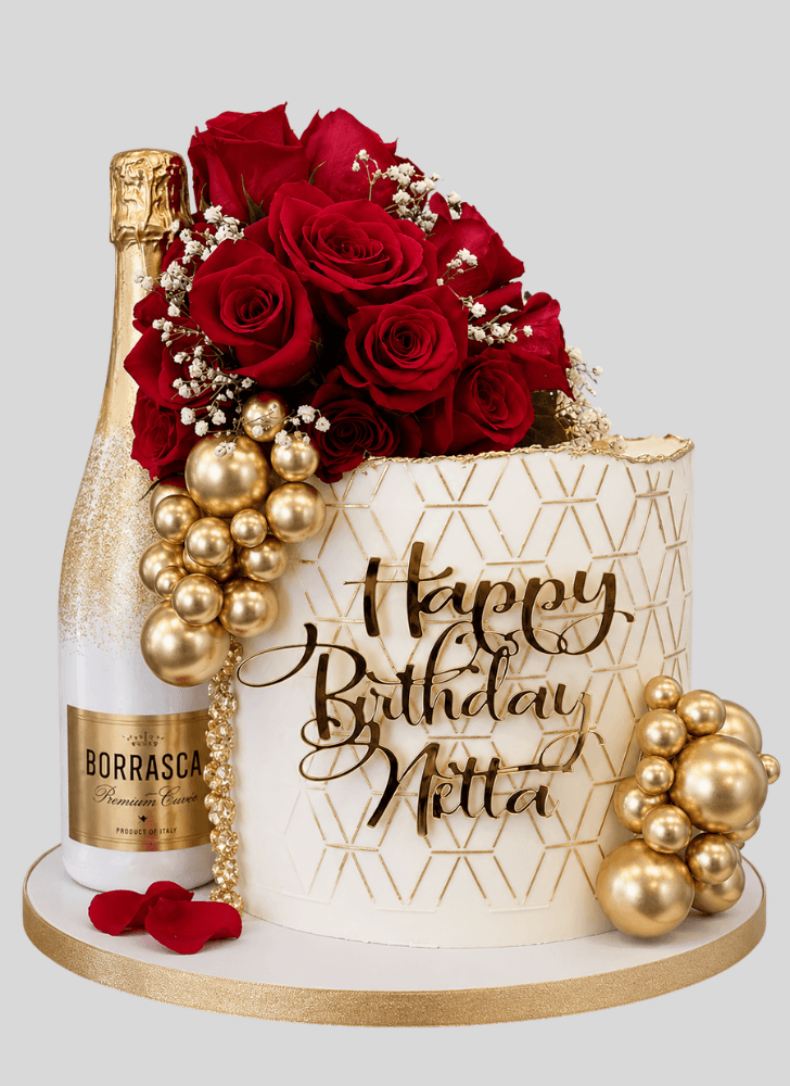 Fascinating Red Rose Cake