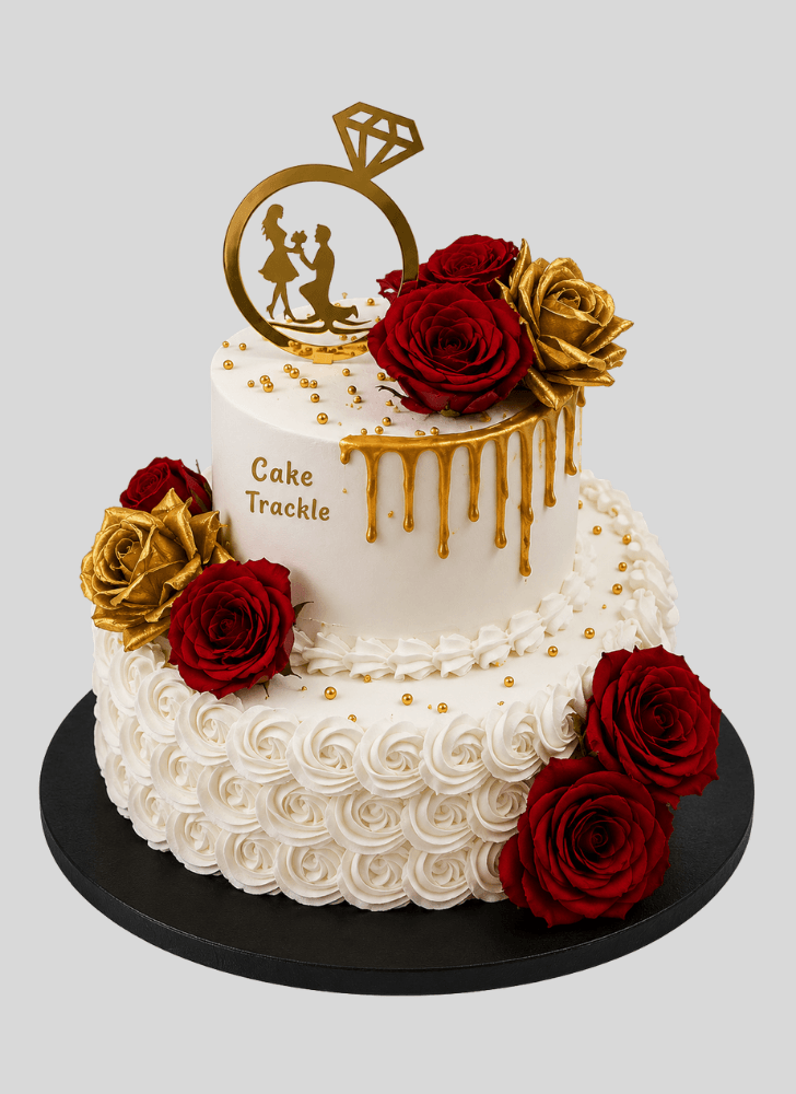 Fine Red Rose Cake