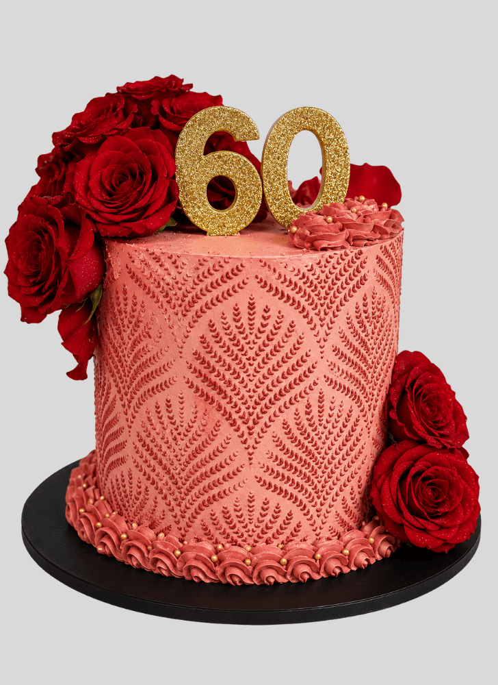 Gorgeous Red Rose Cake