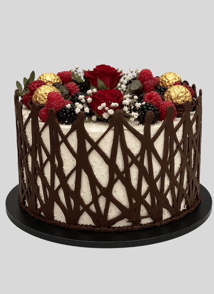 Handsome Red Rose Cake