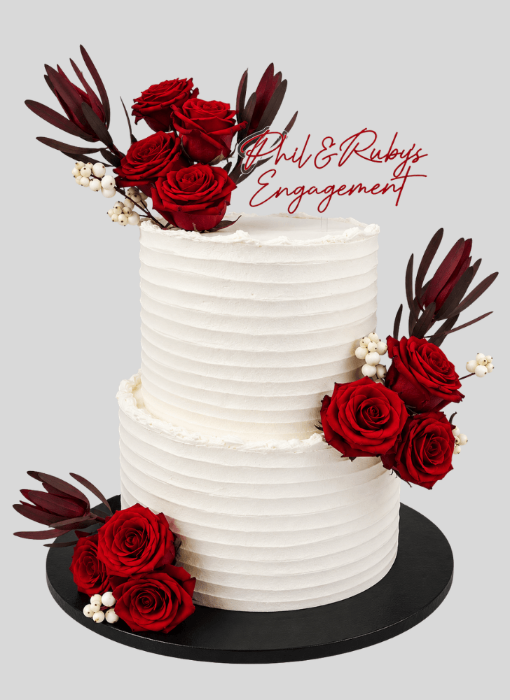 Magnetic Red Rose Cake