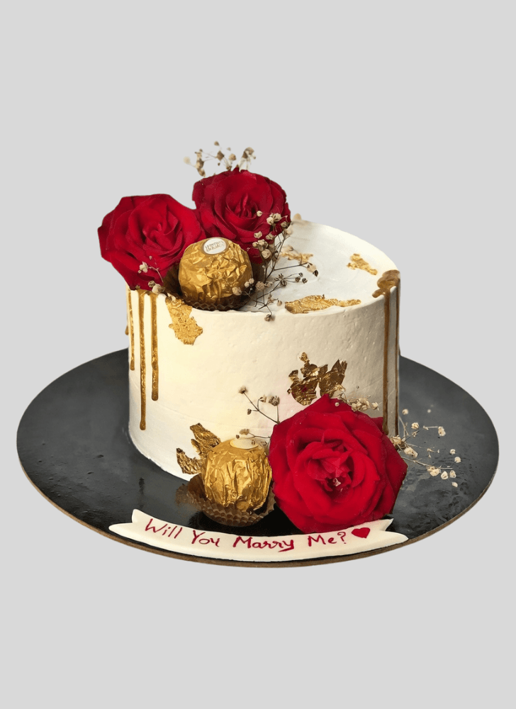 Marvelous Red Rose Cake