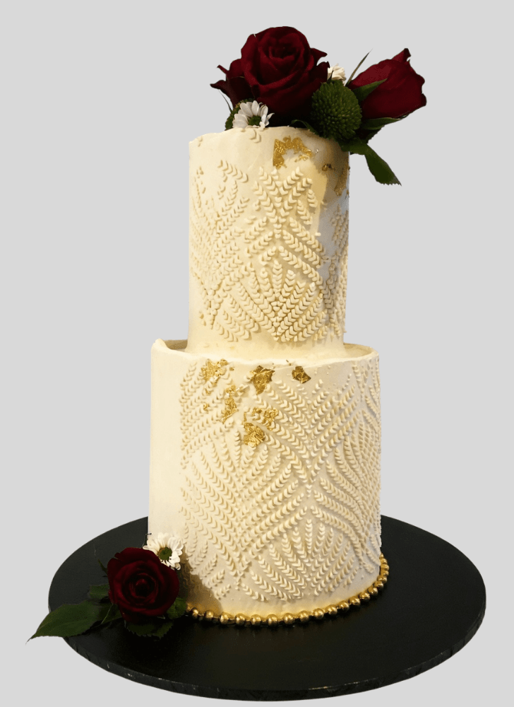 Pleasing Red Rose Cake