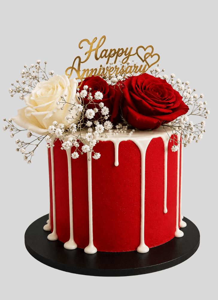 Ravishing Red Rose Cake