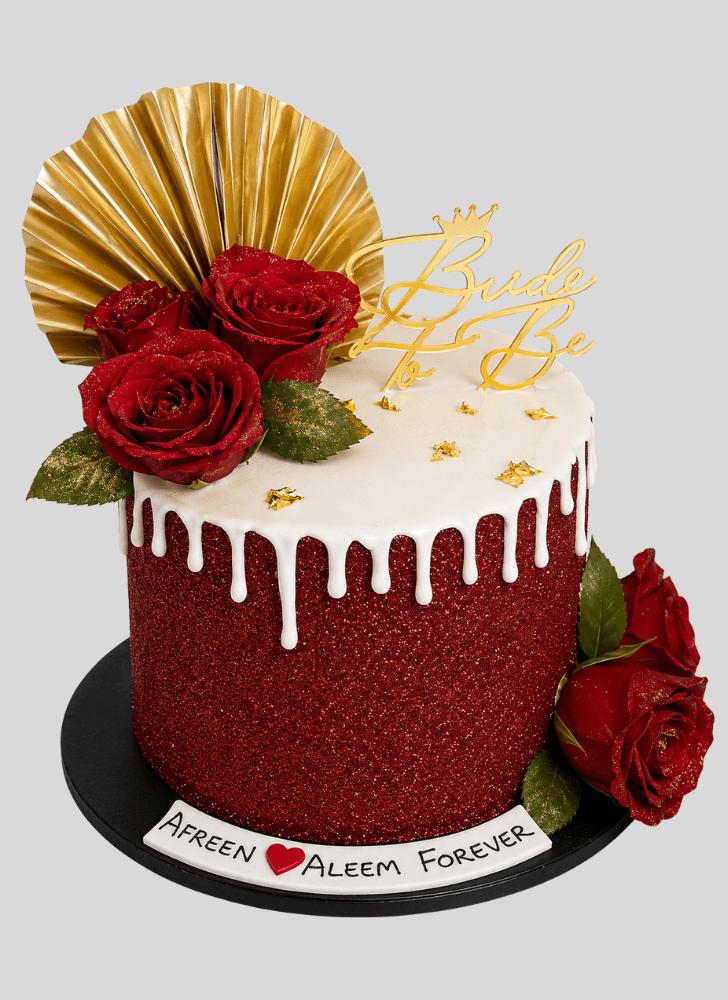 Refined Red Rose Cake