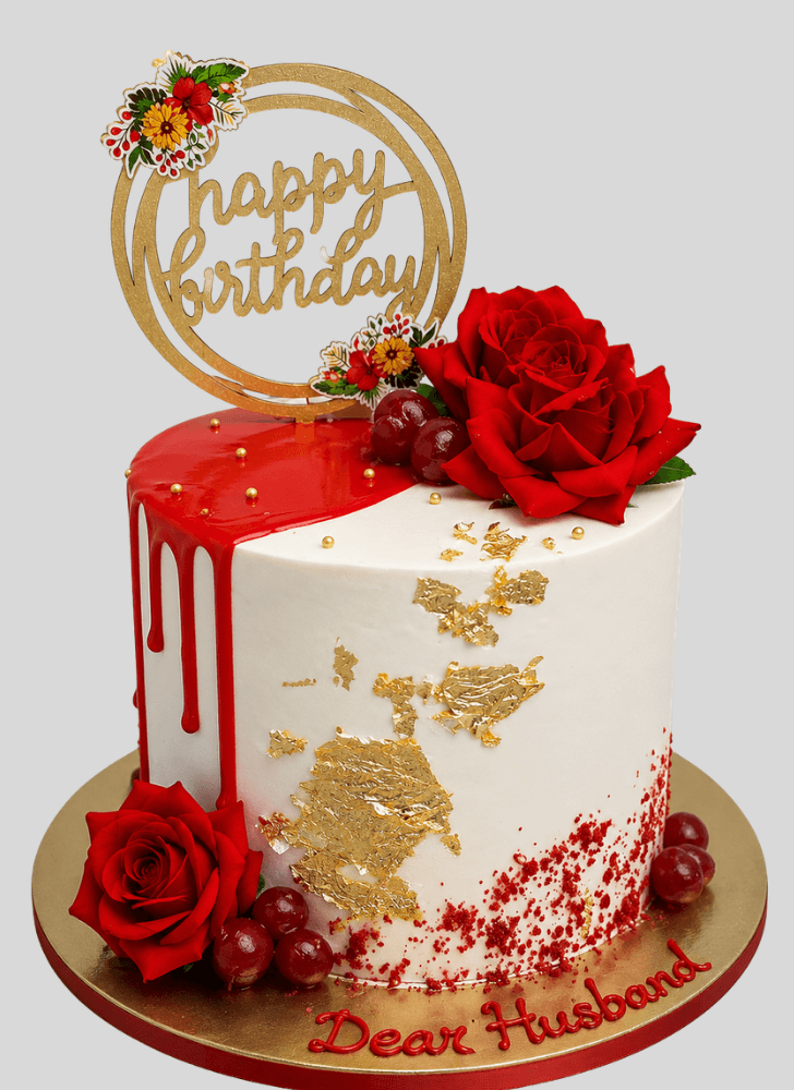 Slightly Red Rose Cake