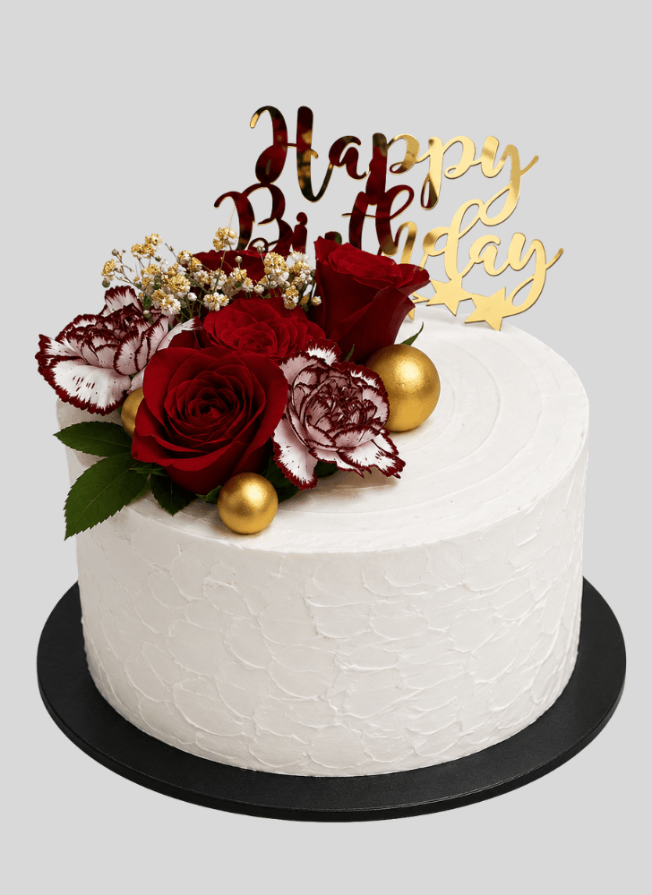 Stunning Red Rose Cake