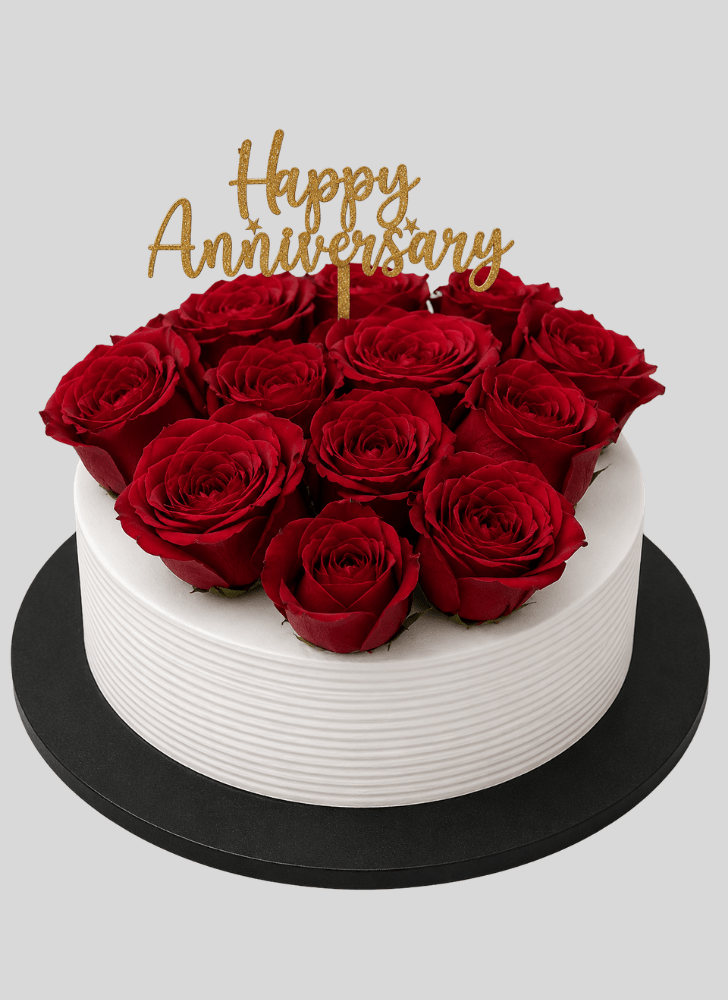 Wonderful Red Rose Cake Design