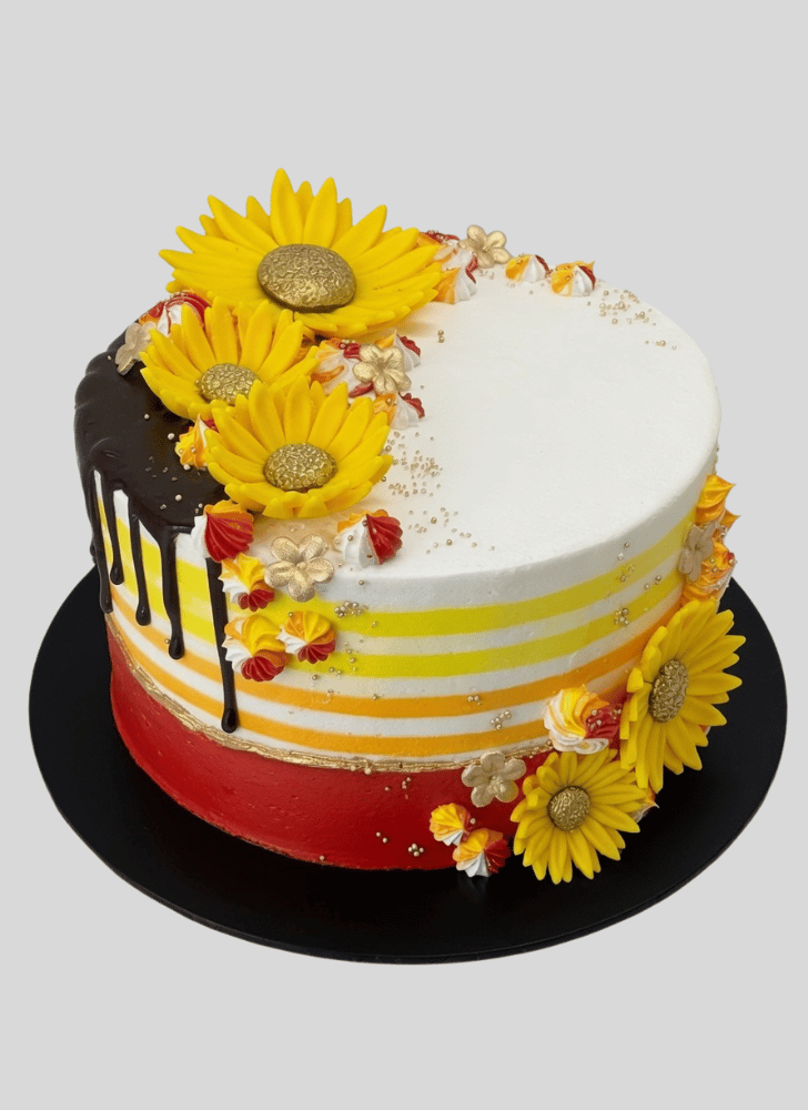 Exquisite Sunflower Cake