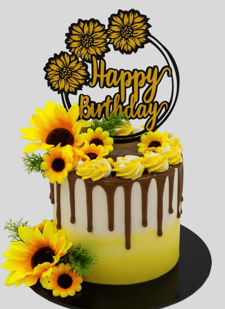 Lovely Sunflower Cake Design